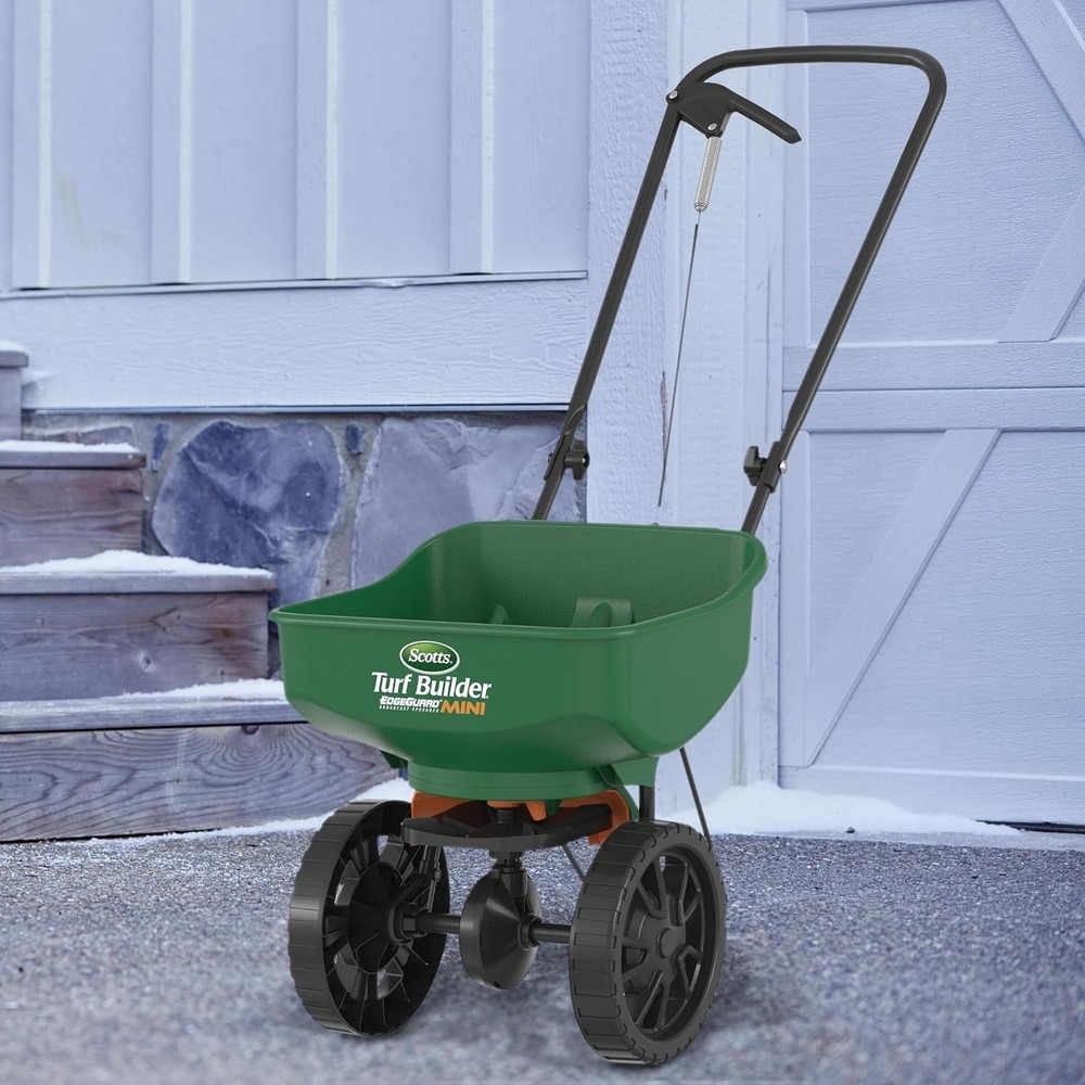 5000 sq.ft Builder EdgeGuard Mini Broadcast Spreader for Seed Weed Fertilizer