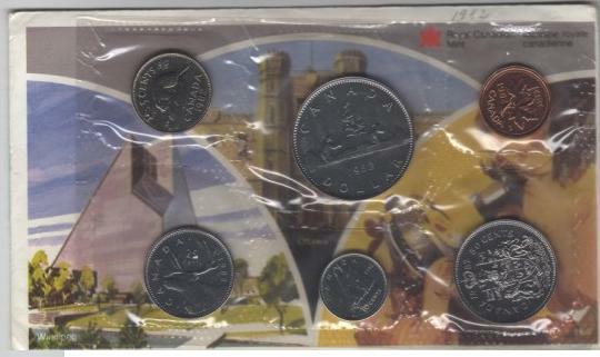 1982 Canada PL Set (6 Coins Cent to $1). MINT Year Set UNC.