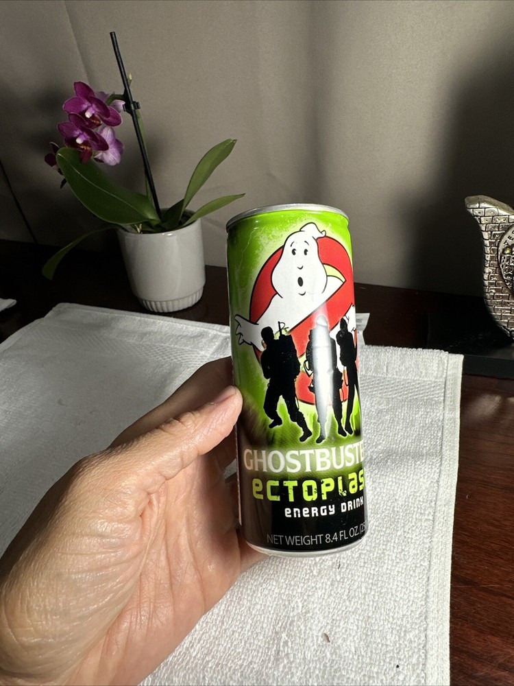 NEW Expired 2009 GHOSTBUSTERS ECTOPLASM ENERGY DRINK CAN Is FULL