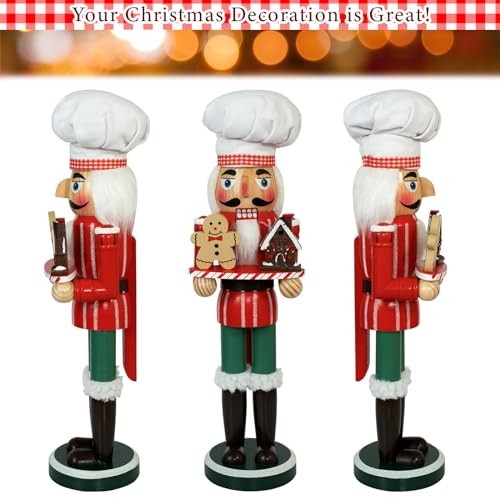 Gingerbread Nutcracker Wooden Baking Nutcracker Chef Christmas Chef Nutcracker