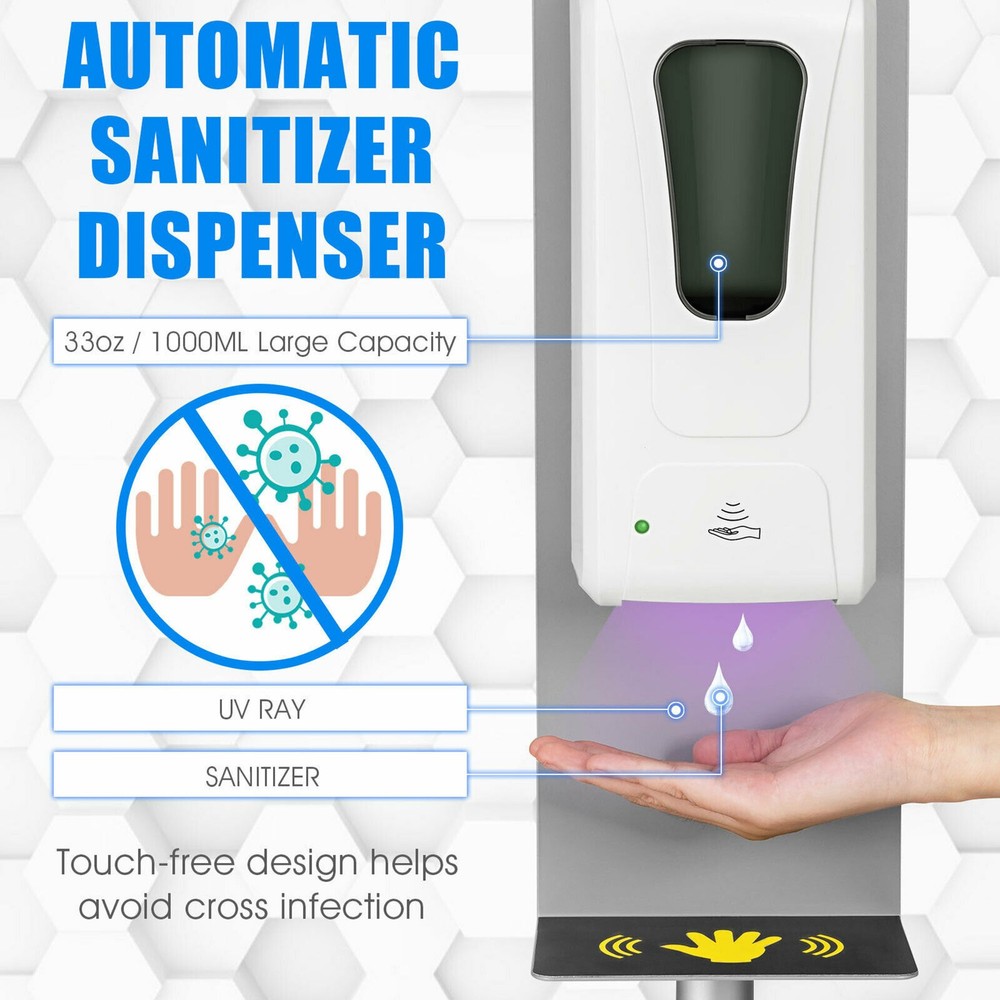 Automatic Soap Dispenser Touchless Sanitizing Station w/ Sign Board