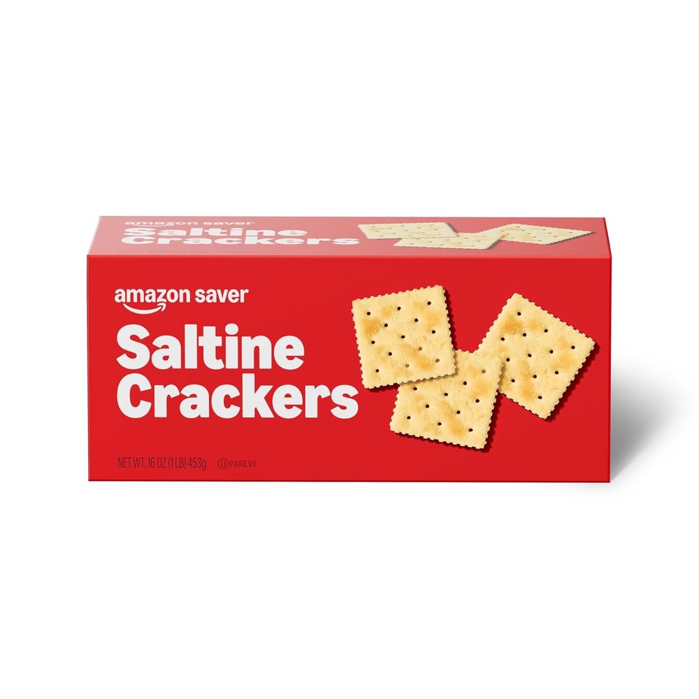 Amazon Saver, Saltine Crackers, 16 Oz (Previously Amazon Fresh, Packaging May Va