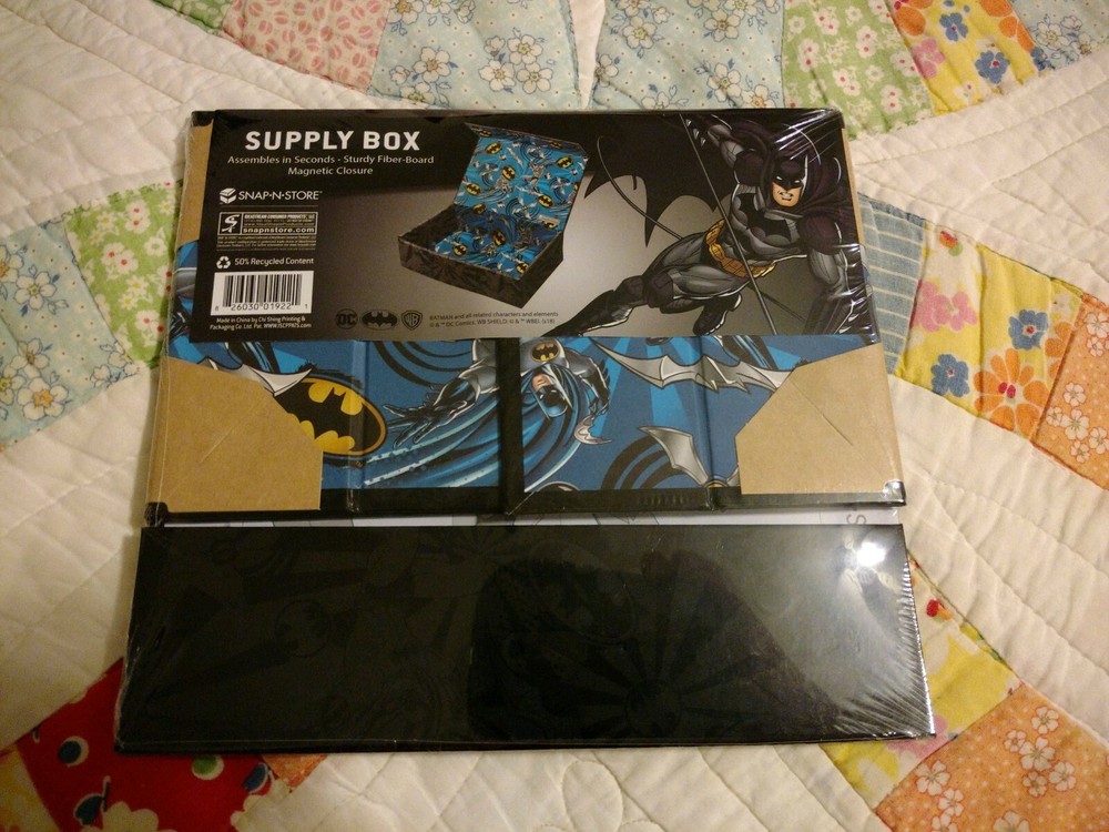 DC Comics Batman Supply Box with Magnetic Closure Assembles in Seconds NEW!