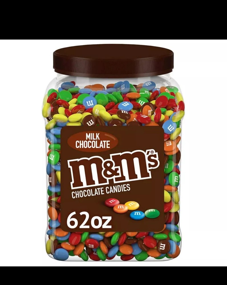 M&M'S Milk Chocolate Candy Bulk Jar, 62 oz