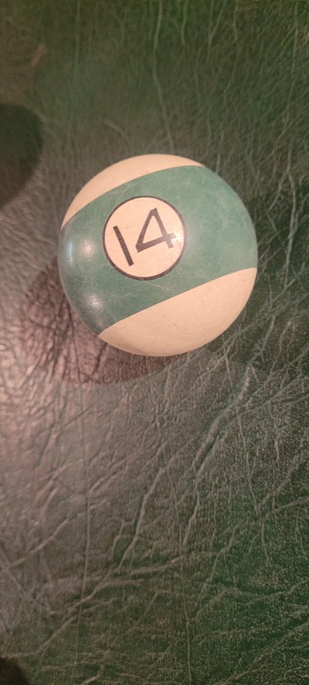 Vintage 14 Clay Billiard Ball Pool