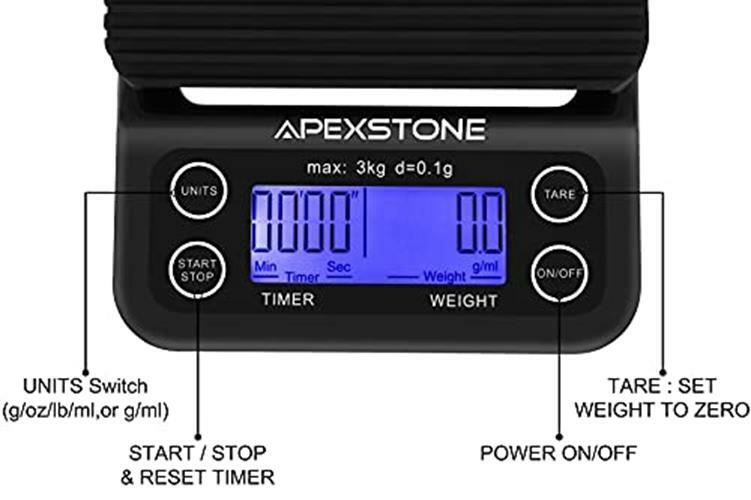 Espresso Scale with Timer,Pour Over Coffee Scale Timer,Espresso Scale
