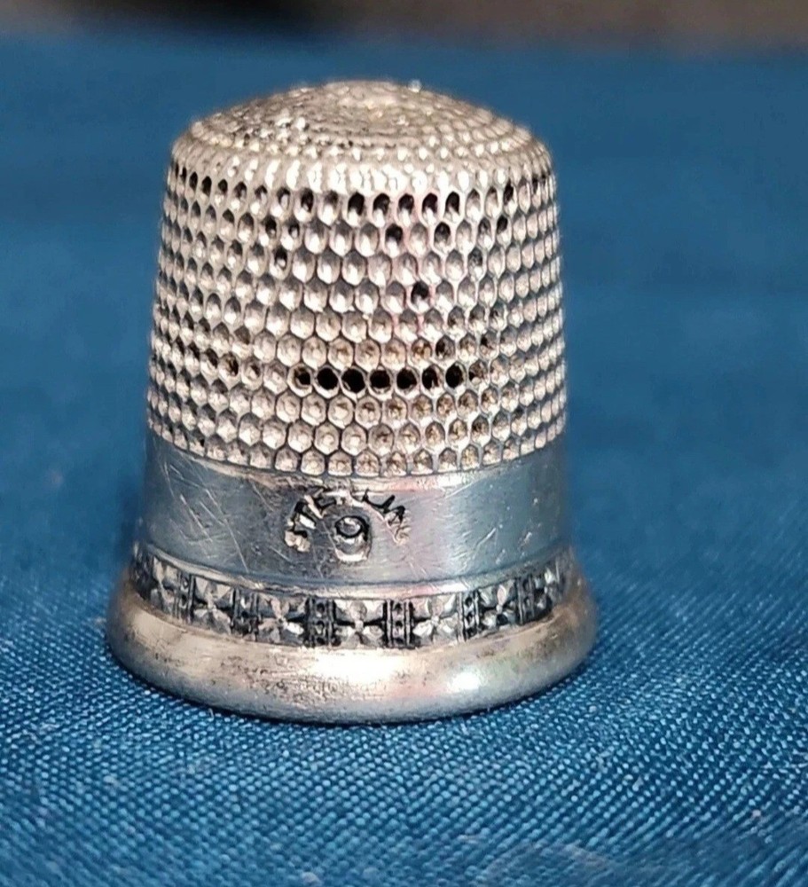 Antique Sterling Silver Thimble Size 9 (Unknown Marker)