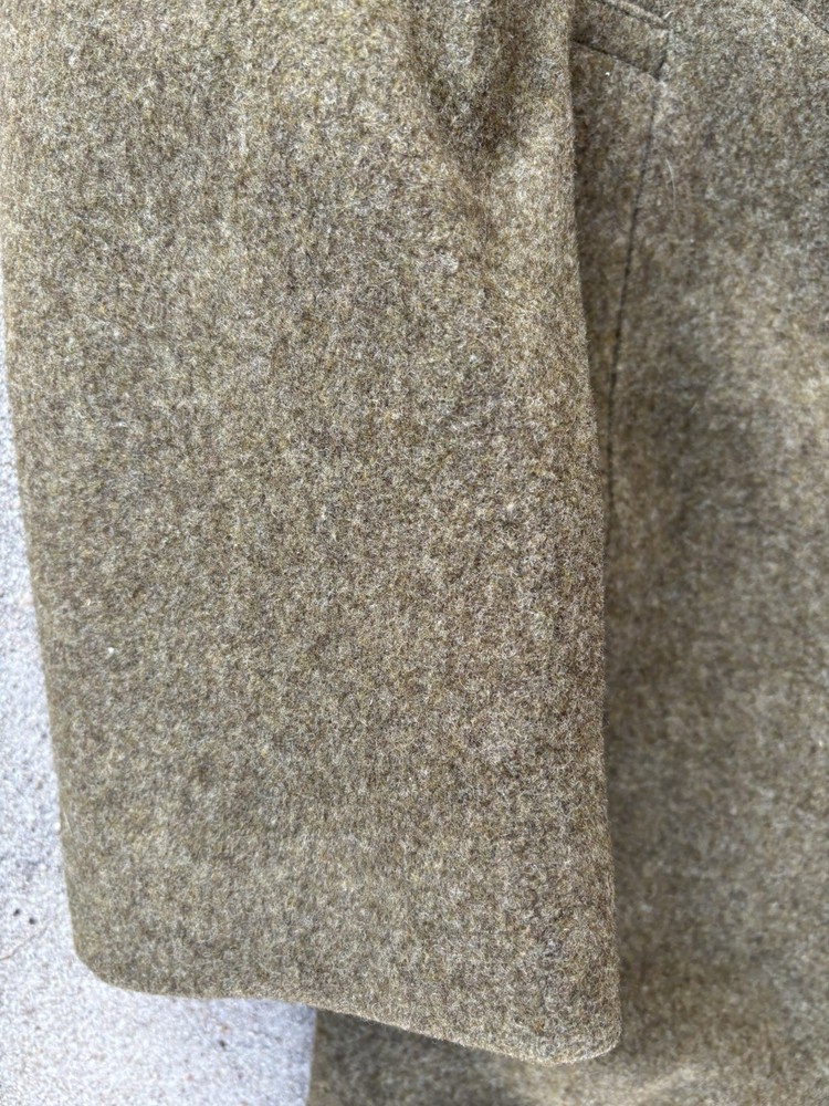 US WWII OD Enlisted Man's Wool Overcoat Size 38R with Sergeant First Class