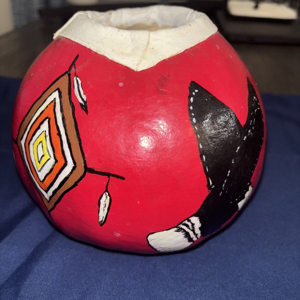 Hand Painted Gourd By Morning Star,