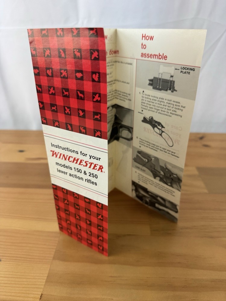 Winchester Model 150 & 250 Instructions Original 1972