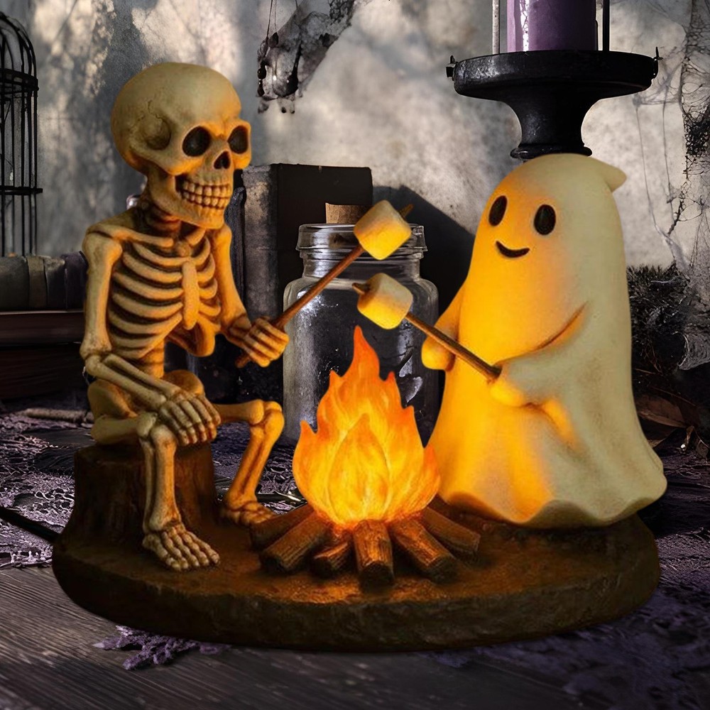Halloween Ghost Campfire Flashing Night Light, Ghost Campfire Flickering Flame