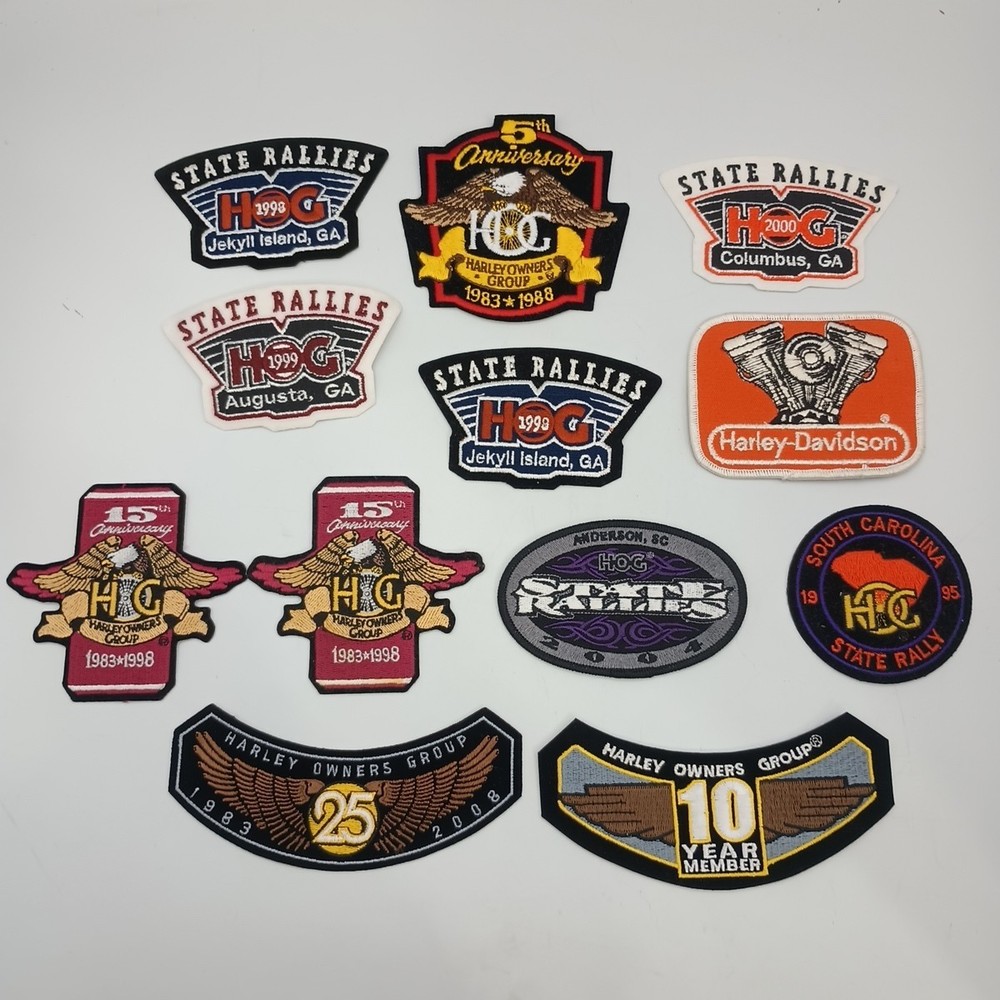 Lot 12 HOG Harley Davidson Owners Group Patches