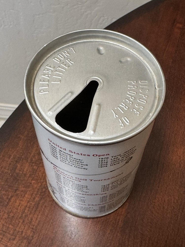 Iron City Golfers US Open Masters PGA British - Empty Beer Can - pull tab can