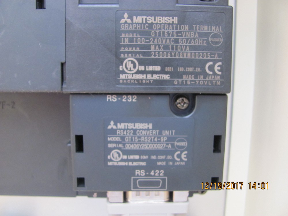 Parts Checker Control Panel Mitsubishi GOT1000 Terminal