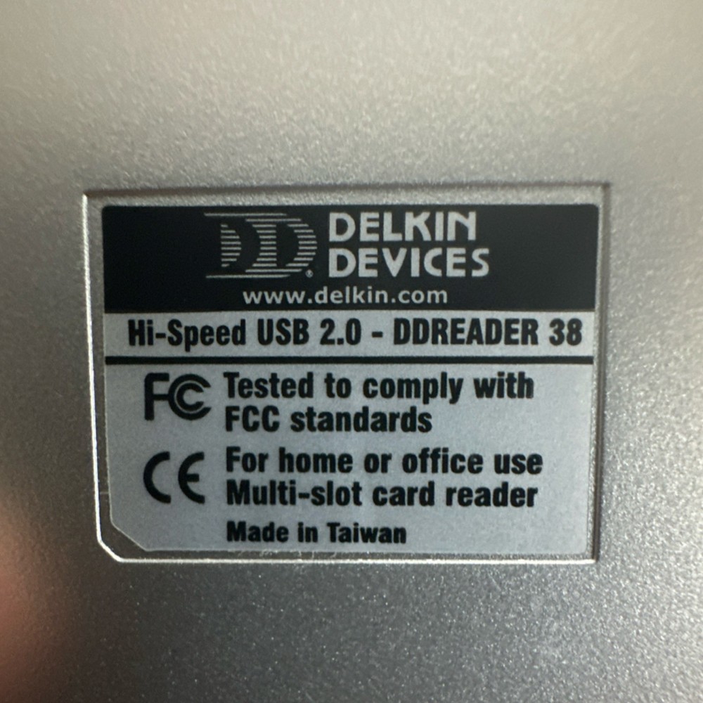 Delkin Devices USB 2.0 Multi-Slot Card Reader DDREADER 38 CF xD SD Micro SD