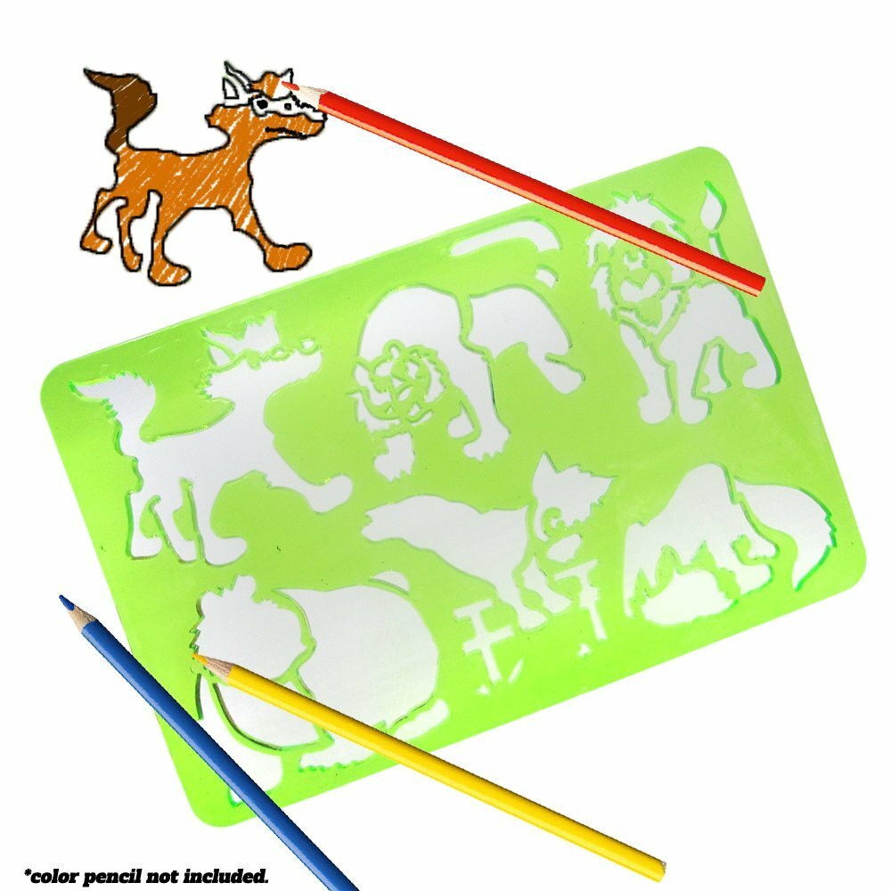 Kids animal Drawing stencil,