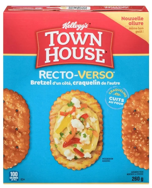 Kellogg's Town House Flipsides Original Cracker, 260g (4 Pack)