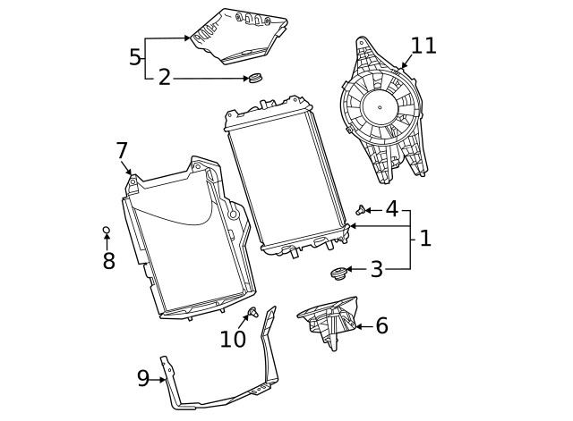 Genuine GM Driver Side Radiator Lower Bracket 84168884