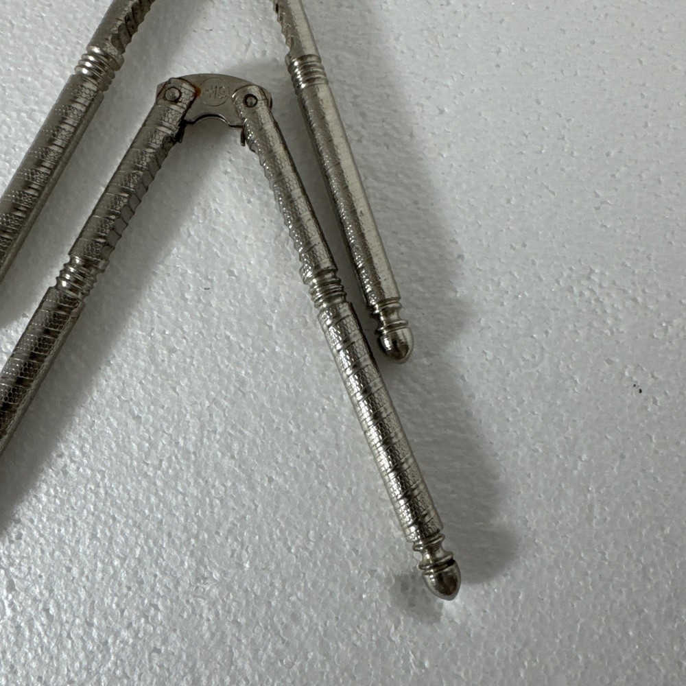 Vintage Pair HMQ Nutcracker Nut Cracker Silver Metal 5"