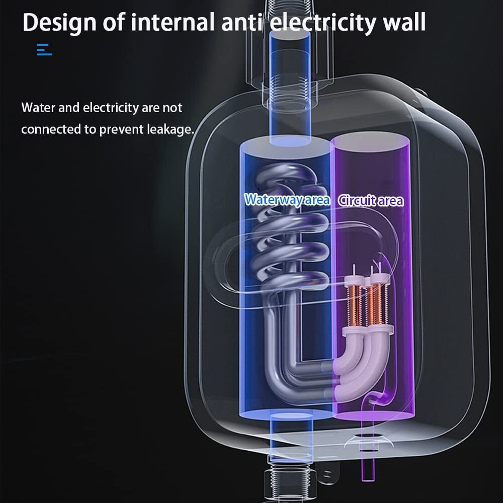 Calentador Instantaneo Electrico De Agua Caliente Para Baño con Cabezal de Ducha