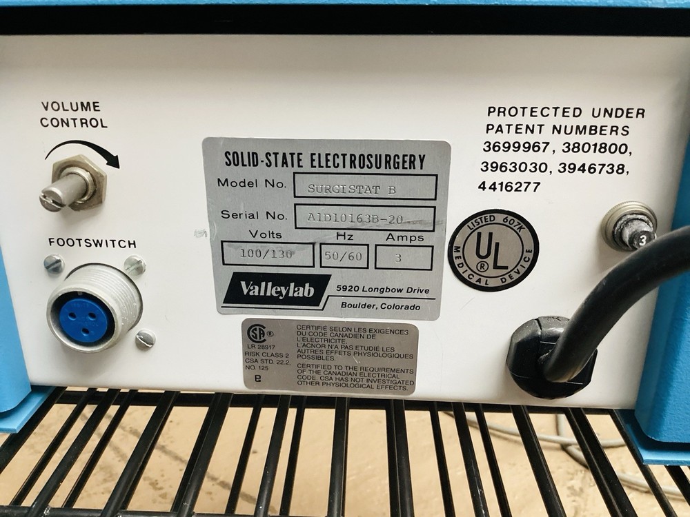 Valleylab Surgistat B Solid State Electrosurgery ESU Unit