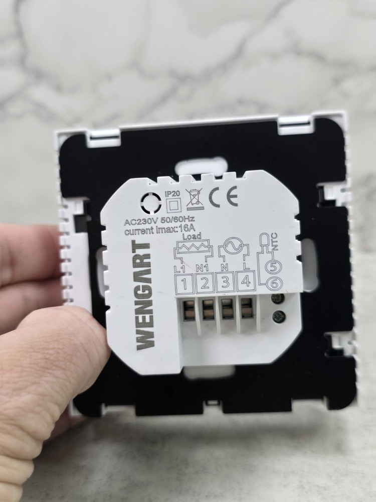 Digital Thermostat White LCD Display Heater Air Conditioner Timer Lock Function