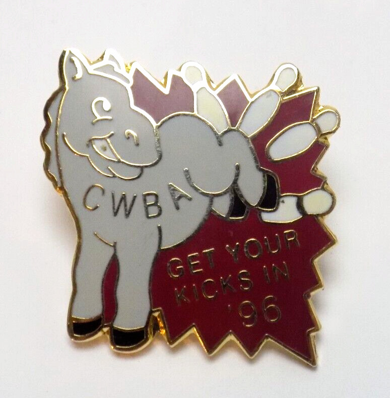BOWLING - CWBA - HAT / LAPAL PIN - "GET YOUR KICK'S IN '96"
