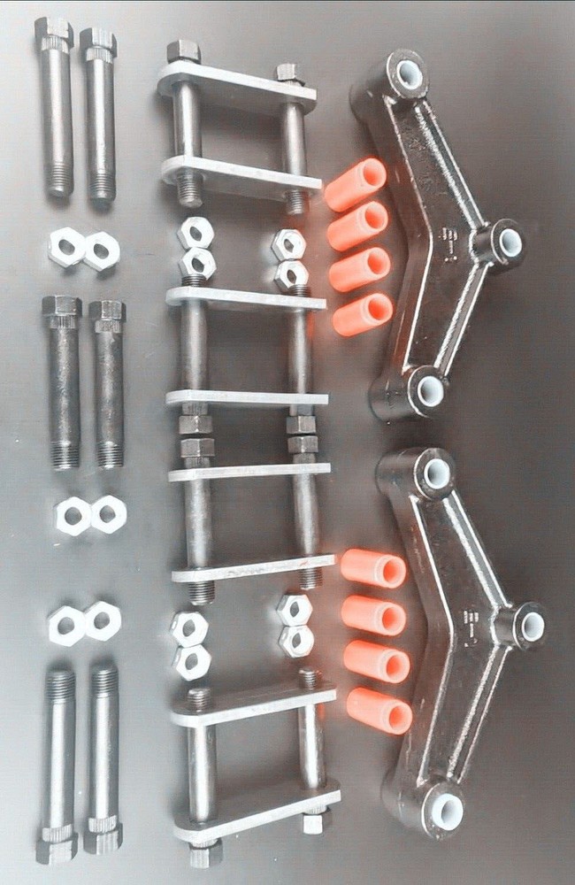 Heavy Duty Steel Tandem Trailer Axle Shackle Kit for Double Eye Spring