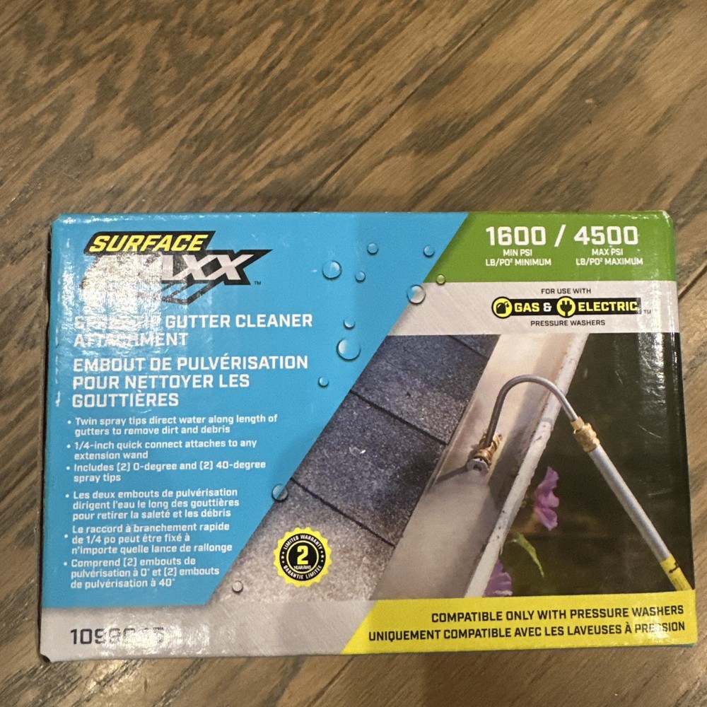 Surface Maxx Gutter Cleaner Spray Tip Attachment Compatible Pressure Washer FS!