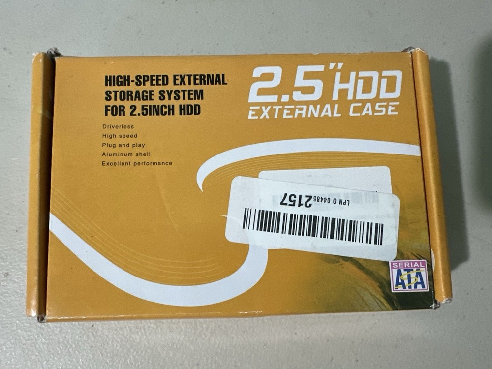 2.5 HDD External case high speed external storage system for 2.5in HDD Untested