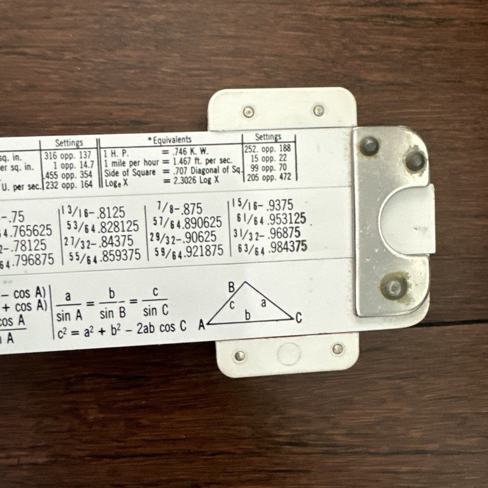 Mannheim Professionl Slide Rule: ACU-MATH no. 511 Vintage Case