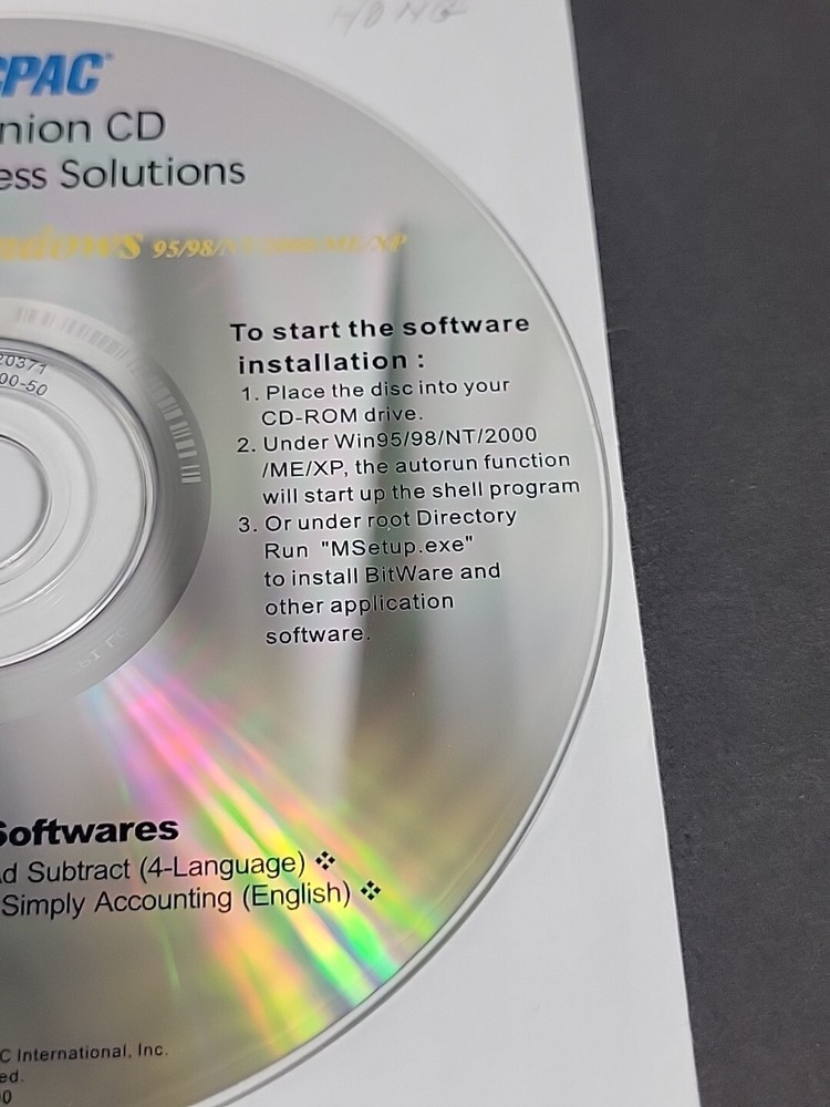Computer Associates BitWare for Windows 95/98/NT/2000/ME/XP CD-ROM Modem