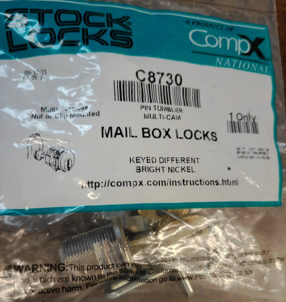 Mail Box Lock 1pk C8730
