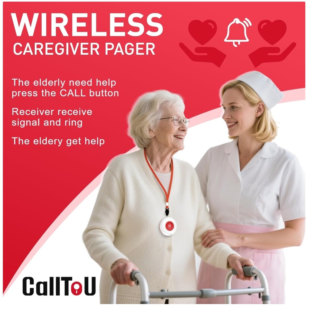 Elderly Call Button Alert | Waterproof Transmitter