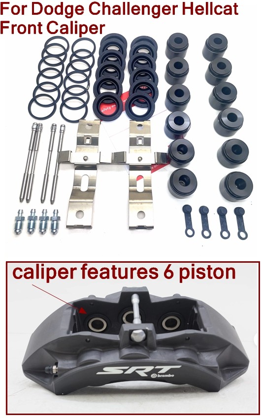 FA098 For Challenger Hellcat Front Brake Caliper Repair Kit with piston hardware