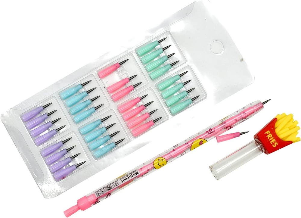 12 Packs Stackable Pencil Refills Non Sharpening 1 Count (Pack of 12)