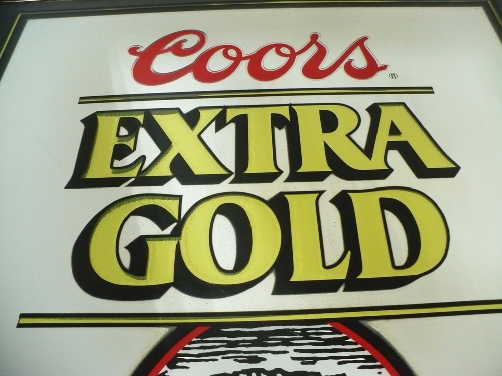 Coors Extra Gold Waterfall Bar Mirror