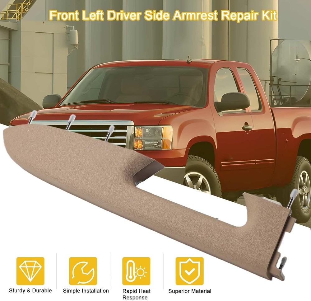 Front Left Driver Side Armrest for Chevy Silverado - Beige