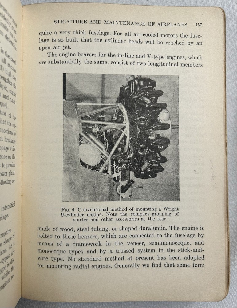First Edition Vintage 1930 Aviation Manual Signed? Spine Issues