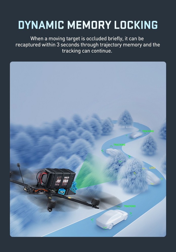 FPV AI DT Vision Cube Target Recognition Locking Tracking System Thermal image