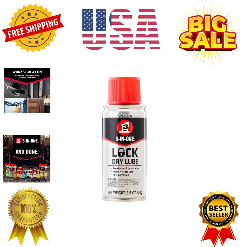 Lock Dry Lube, 2.5 OZ