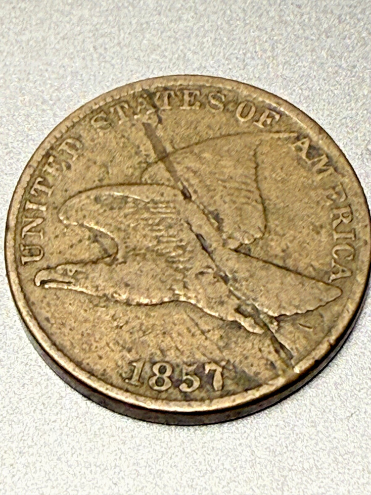1857 Flying Eagle Cent Early Copper ✯US 1c Penny ✯ C