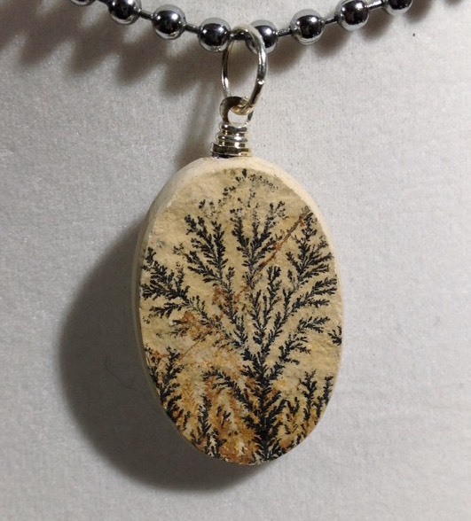 Natural Dendretic Agate Pendant "Oval"