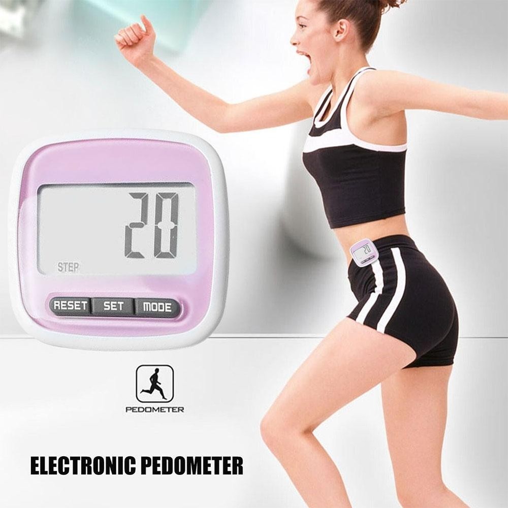 Digital Pedometer For Walking Step Counter with Clip Display For Elderly R6V9