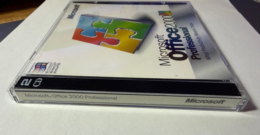 Microsoft Office 2000 Professional Upgrade 2 Cd Plus Key VG