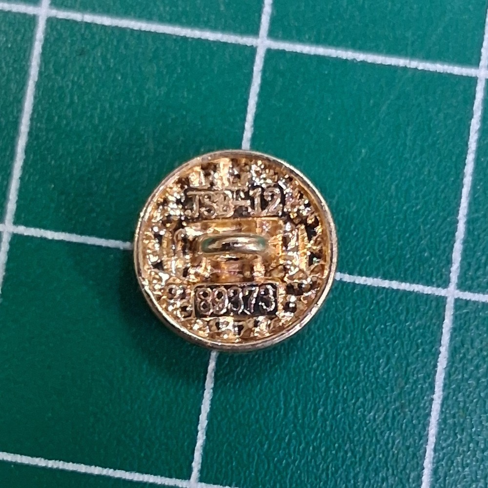 JSB Round Anchor & Rope Design Pave CZ Metal Accent Button