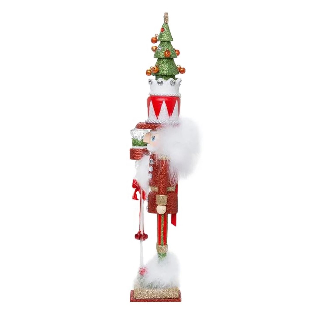 Kurt Adler Hollywood Nutcracker, Red & Green Tree Hat, 15in