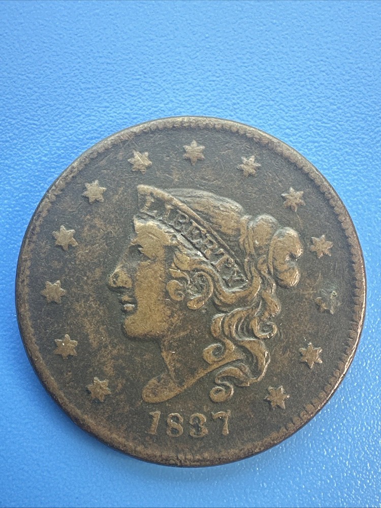 1837 Coronet Head Large Cent 🔥 Better Condition Beautiful Us Type (B163)