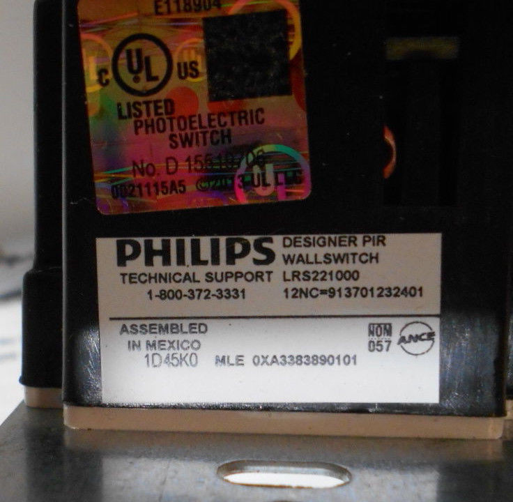 NEW Philips LRS221000 MLE PIR Wallbox Occupancy Sensor Single Relay Switch