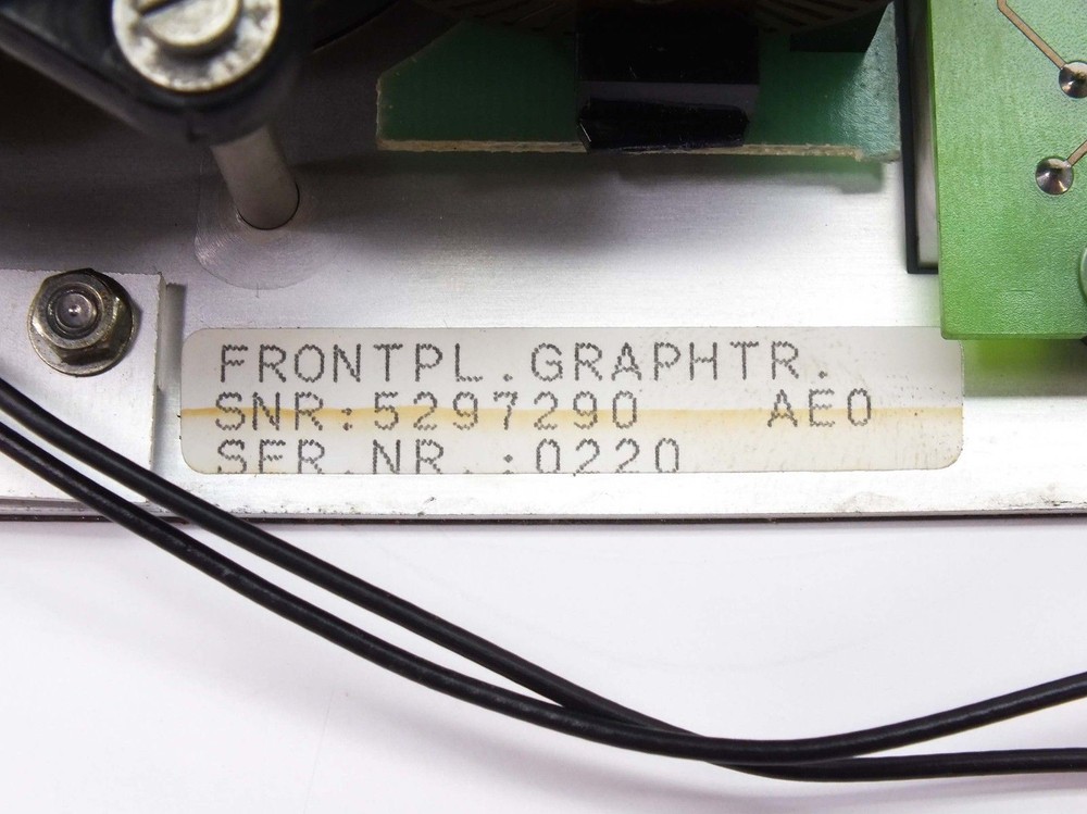 Netstal Sycap Graphtrack Front Panel 5297290 DiskJet Injection Molder 600/110